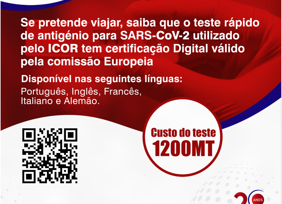 Pesquisa de antigénio do SARS-CoV-2 com certificação digital